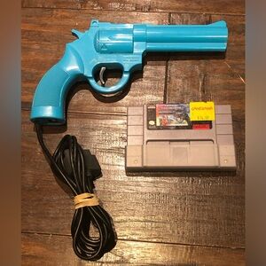 Super Nintendo Lethal Enforcers game + Gun Controller